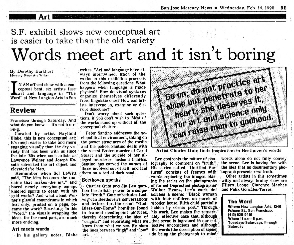 “The Word” reviewed in San Jose Mercury News