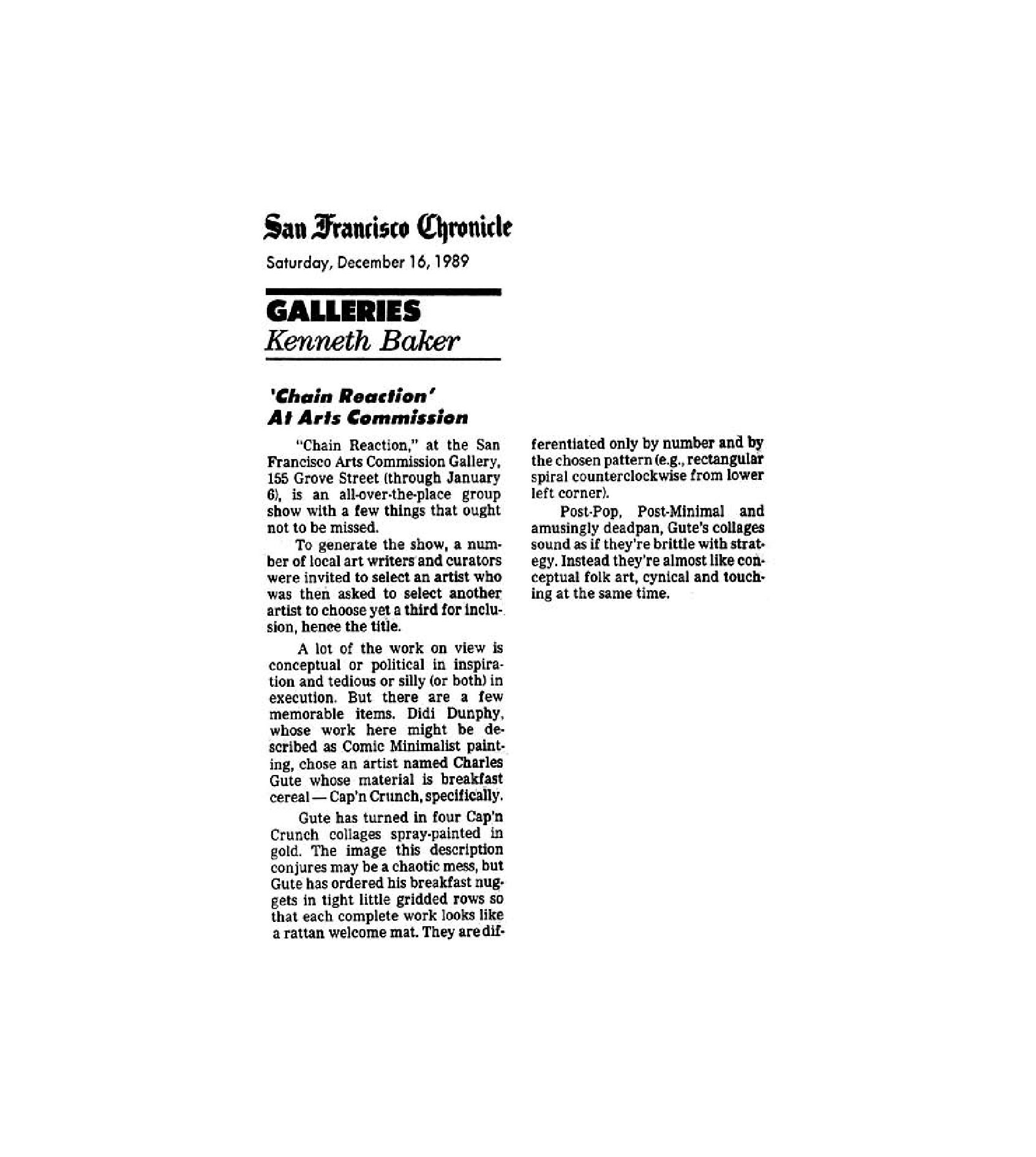 San Francisco Chronicle Review