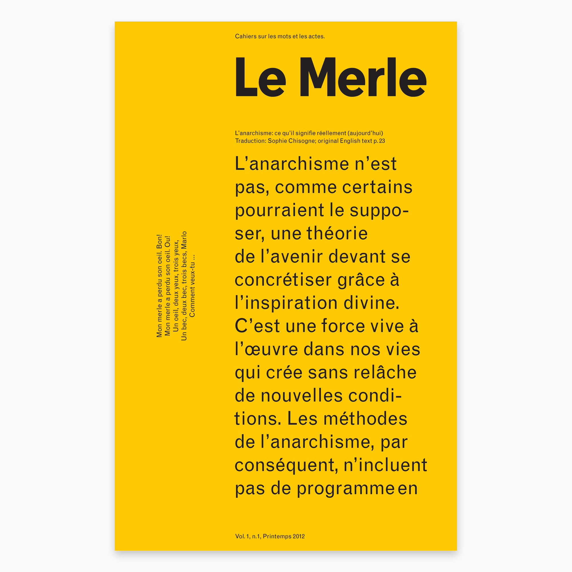 “Institutional Critique Flair Button” for Le Merle