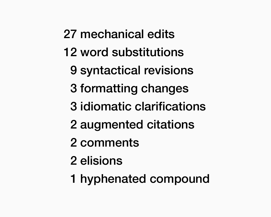 Summary of an Editorial Intervention to a Curator’s Text Written to Accompany an Exhibition in Marseille