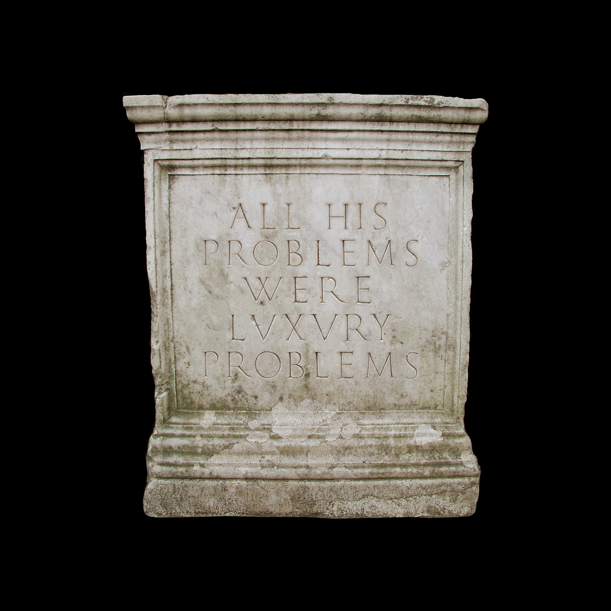 untitled (expatriate credo; pedestal at Boboli Garden, Florence)