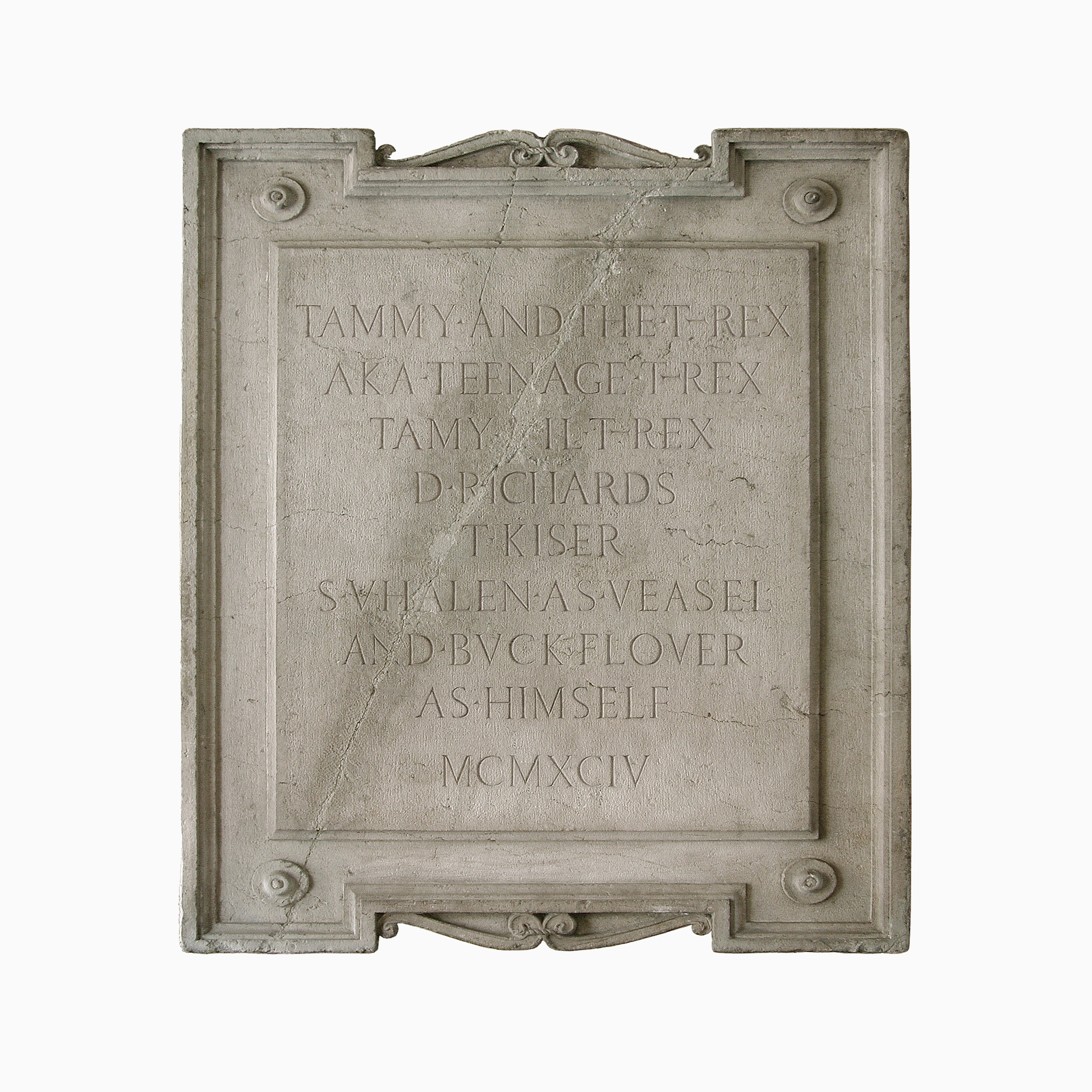 untitled (Tammy and the T-Rex; civic plaque, Varese)