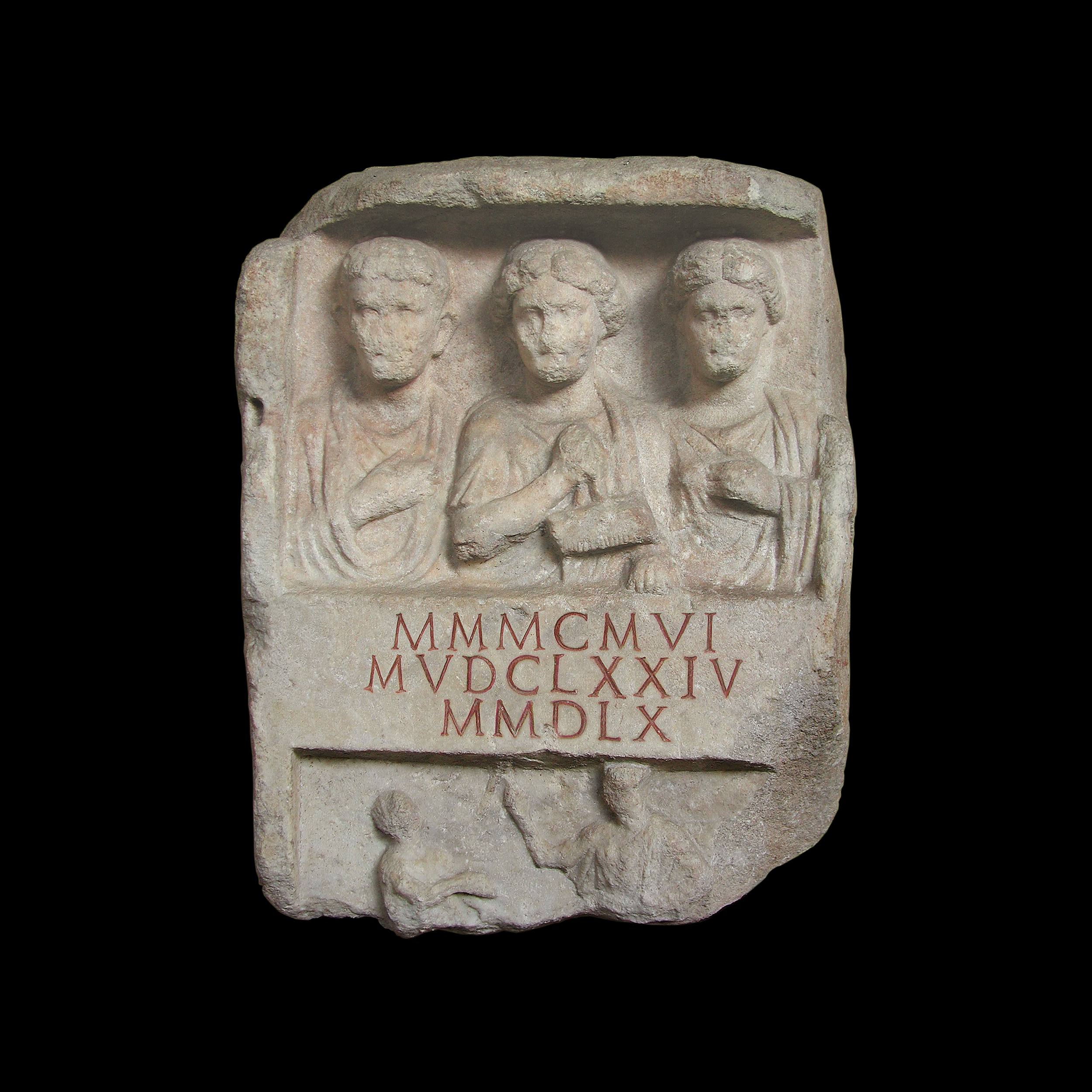 untitled (IRS tax help-line phone number in Rome; relief panel at Civico Museo Archeologico, Milan)